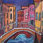 Acryl schilderij op paneel, Maya Wildevuur, Venetië II, 2006